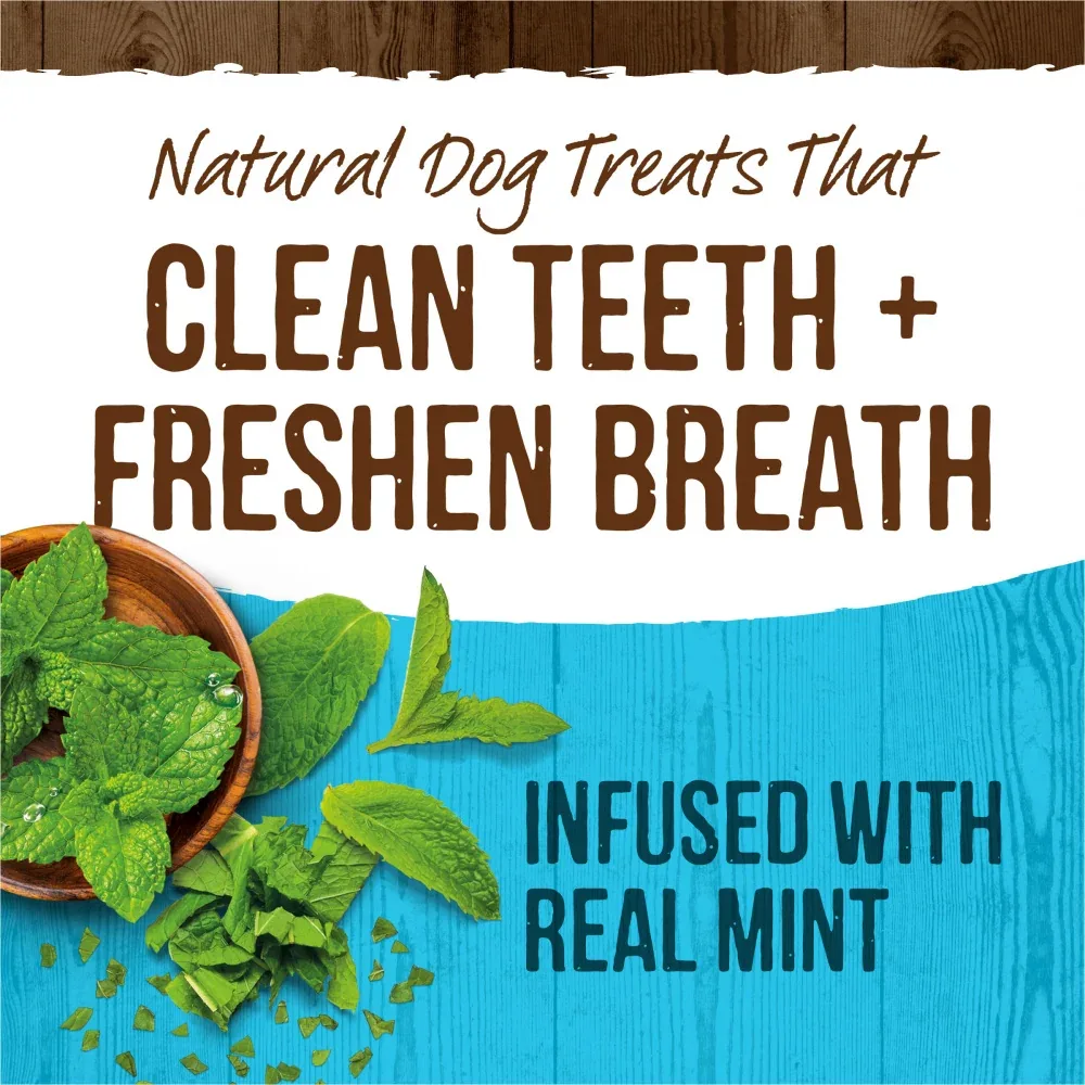 Merrick Fresh Kisses Grain Free Mint Breath Strips Large Dental Dog Treats - Image 2