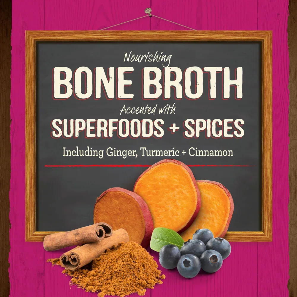 Merrick Grain Free Turkey Bone Broth Wet Dog Food Topper - Image 2
