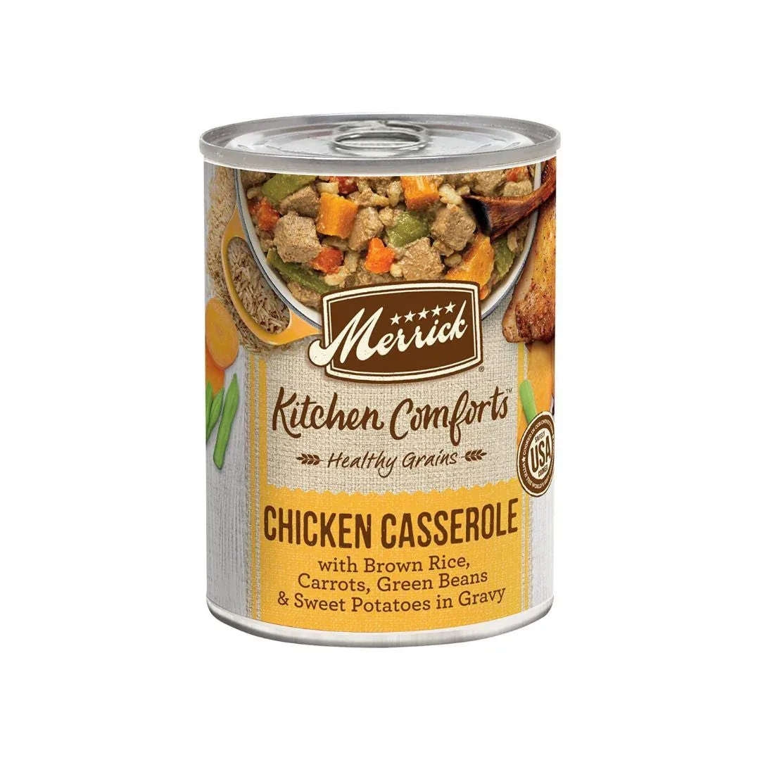 Merrick Kitchen Comforts Chicken Casserole Wet Dog Food, 12.7 oz each, Case of 12