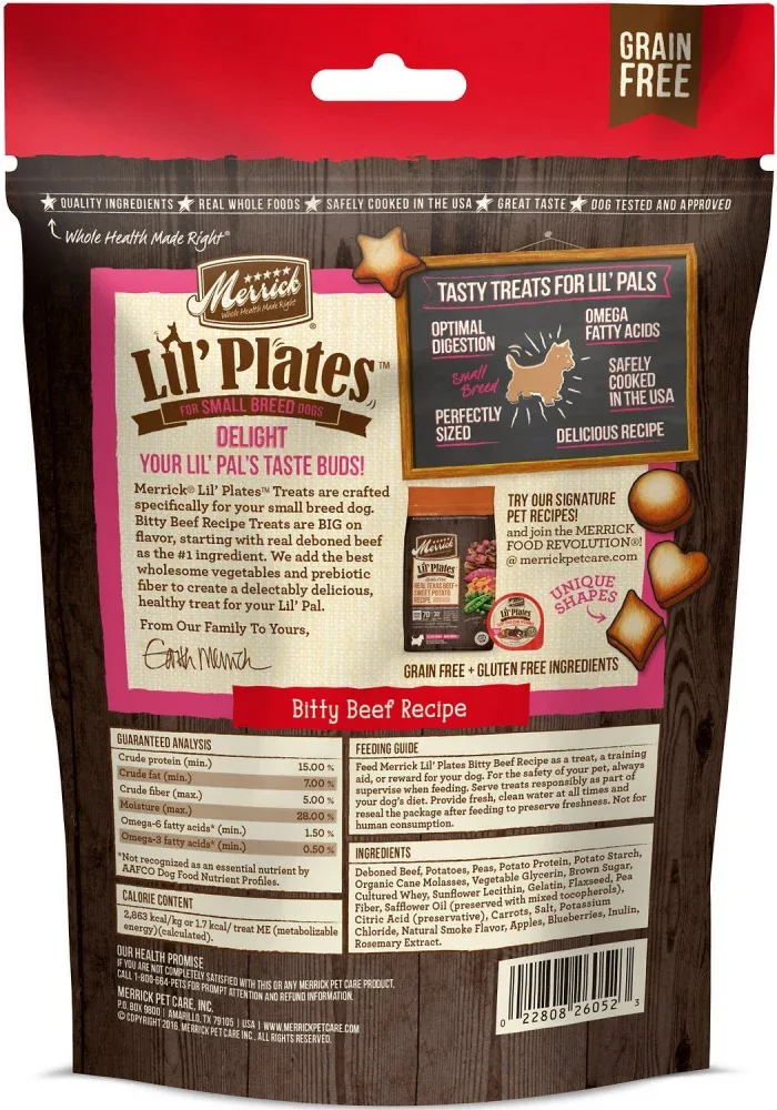 Merrick Lil' Plates Grain Free Bitty Beef Dog Treats - Image 2