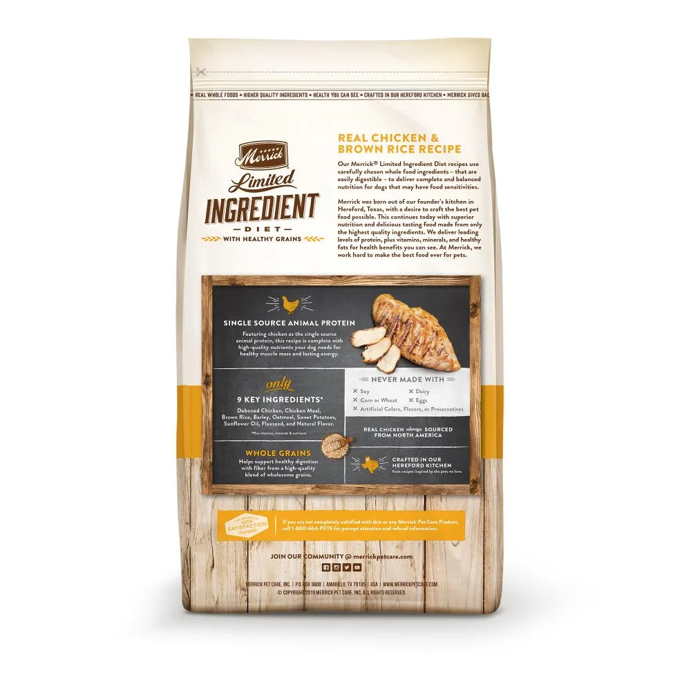 Merrick Limited Ingredient Diet Real Chicken & Brown Rice Recipe Dry Dog Food - Image 2
