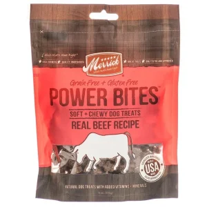 Merrick Power Bites Soft & Chewy Dog Treats - Real Texas Beef Recipe