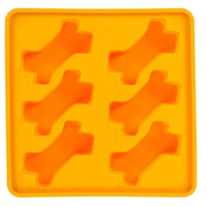 Messy Mutts Dog Framed Silicone Interactive Popsicle Mold, 10 in x 10 in Orange