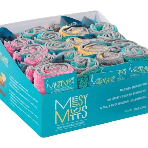 Messy Mutts Dog Microfiber Mini Towel 10 in. x 10 in., Assorted, 20-Count