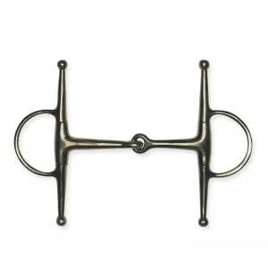 Metalab Jointed, Solid Eggbutt Full Cheek Snaffle Bit