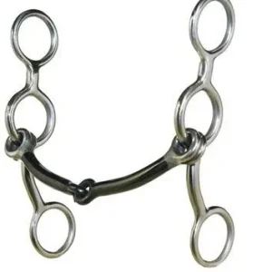 Metalab Jr Cow Horse Smooth Snaffle Gag Bit 5.5