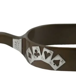 Metalab Poker Card Mens Spur 2 Shank 1 Band Brn
