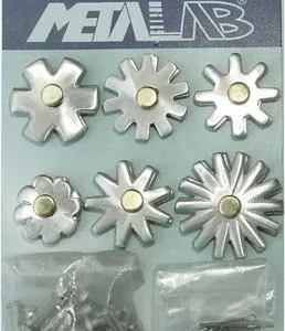 Metalab Stainless Steel Brushed Spur Rowels Card B