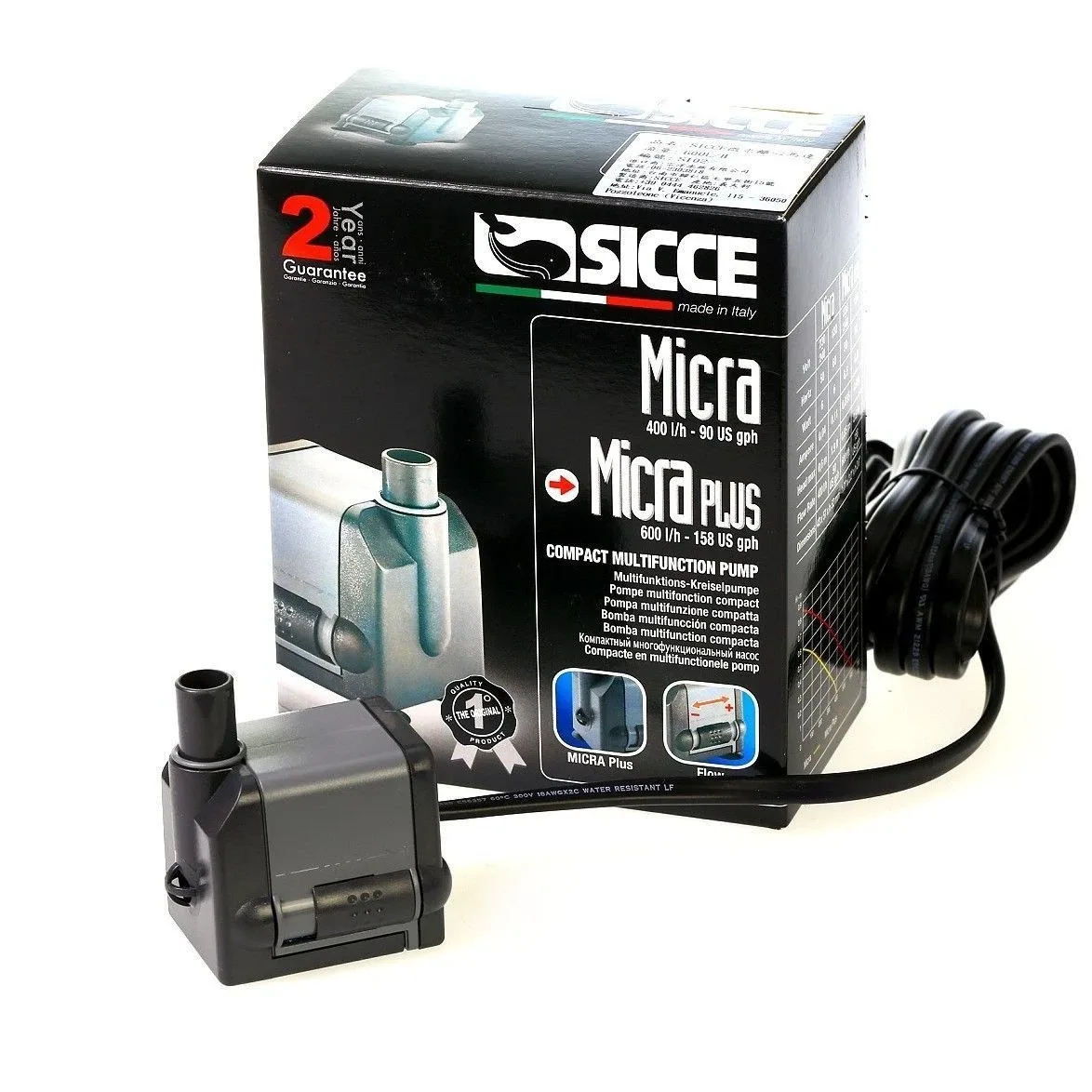 Micra Pump 90 gph 1.9 ft Head - Sicce