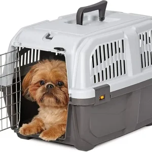 MidWest Skudo Travel Carrier Gray Plastic Dog Carrier