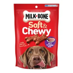 Milk-Bone Beef and Filet Mignon Recipe Chewy Dog Treats 5.6 Oz