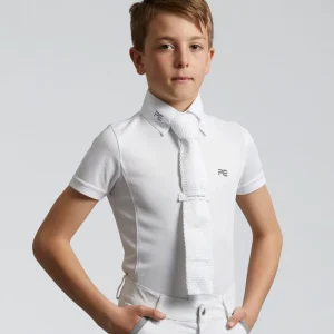 Mini Antonio Boy's Short Sleeve Show Shirt White