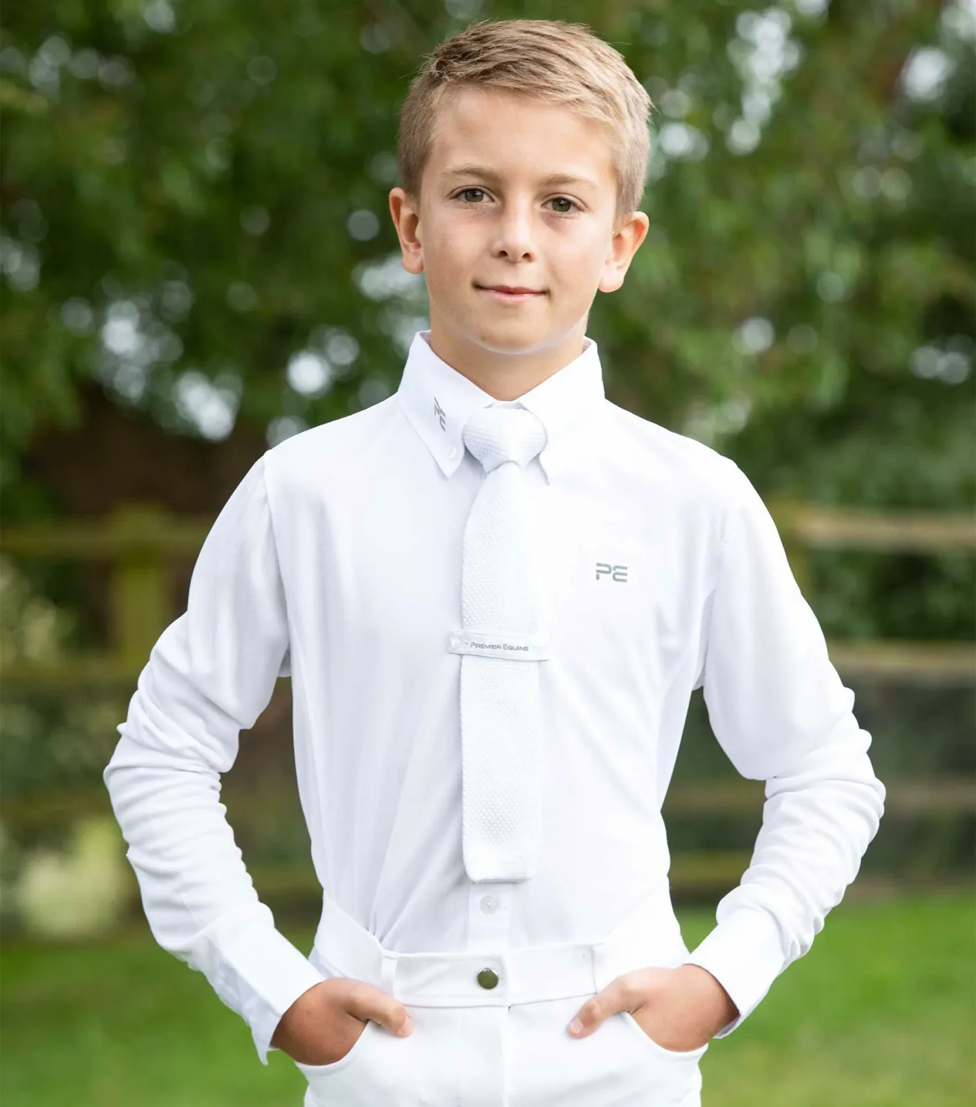 Mini Giulio Boy's Long Sleeve Show Shirt White - Image 2