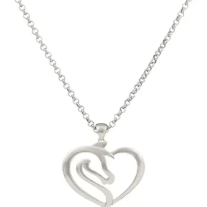 Montana Equestrienne Heart Necklace 21 Slv Plated