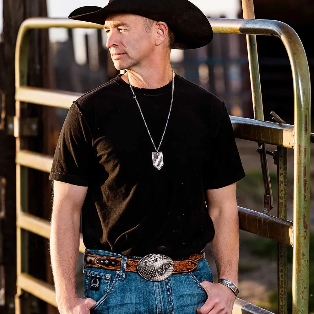 Montana Silversmiths American Made Tradition Buckle with Bull Rider - Image 2