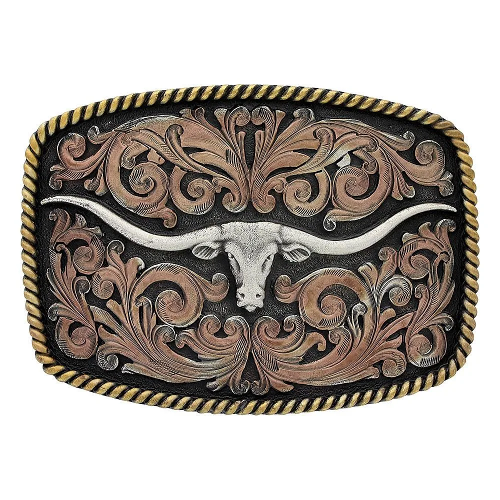 Montana Silversmiths Attitude Texas Longhorn Buckle