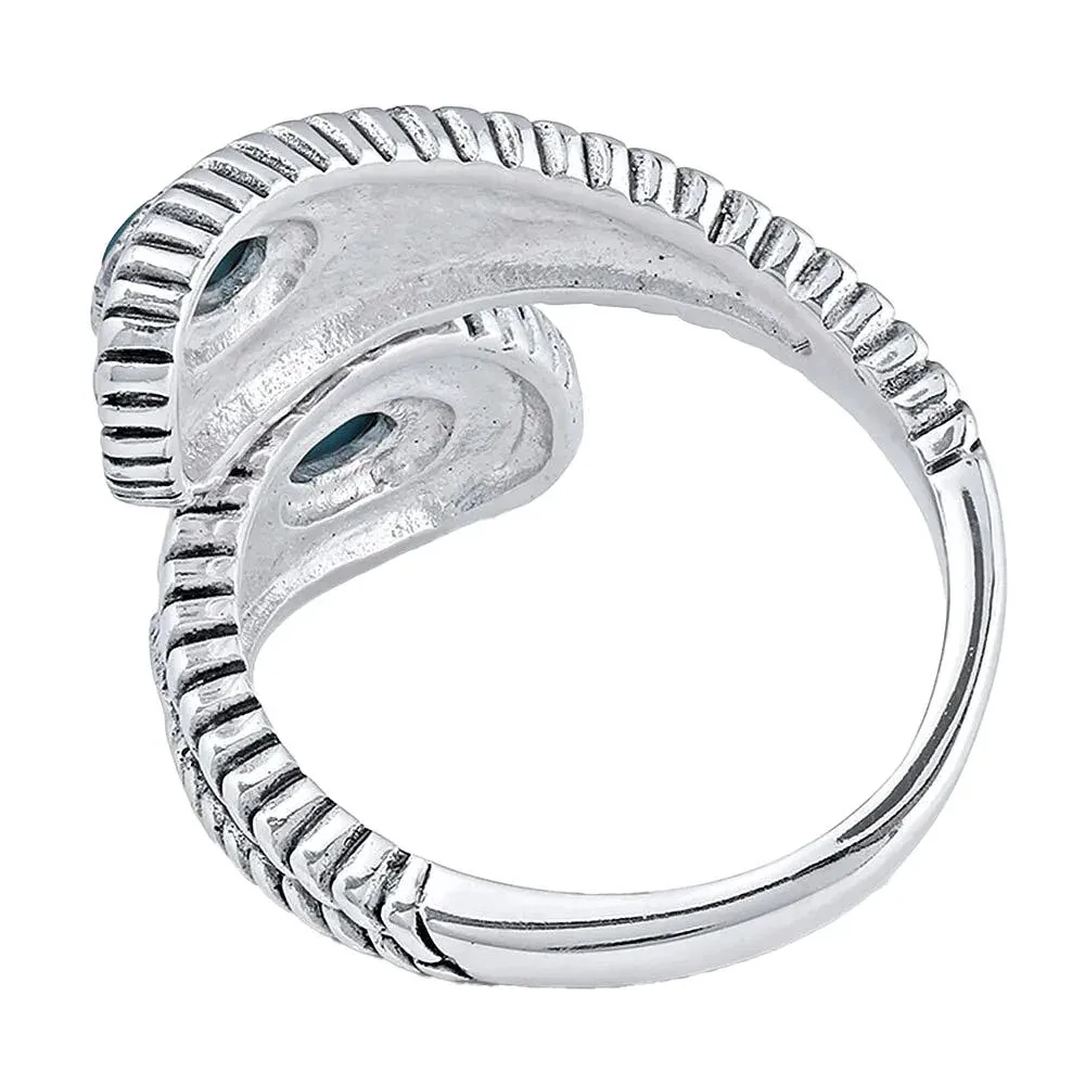 Montana Silversmiths Balancing The Whole Turquoise Open Ring - Image 2