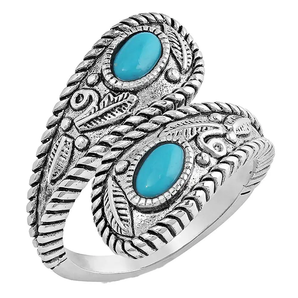Montana Silversmiths Balancing The Whole Turquoise Open Ring