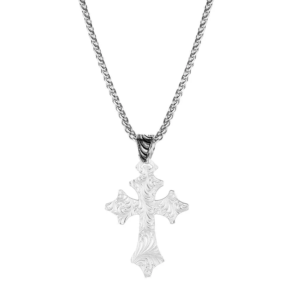 Montana Silversmiths Barbed Cross Necklace - Image 2