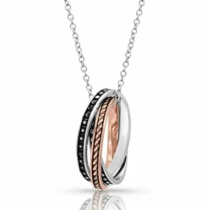 Montana Silversmiths Crossroads Ring Necklace 30"