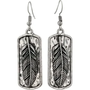 Montana Silversmiths Feather Imprint Attitude Earr