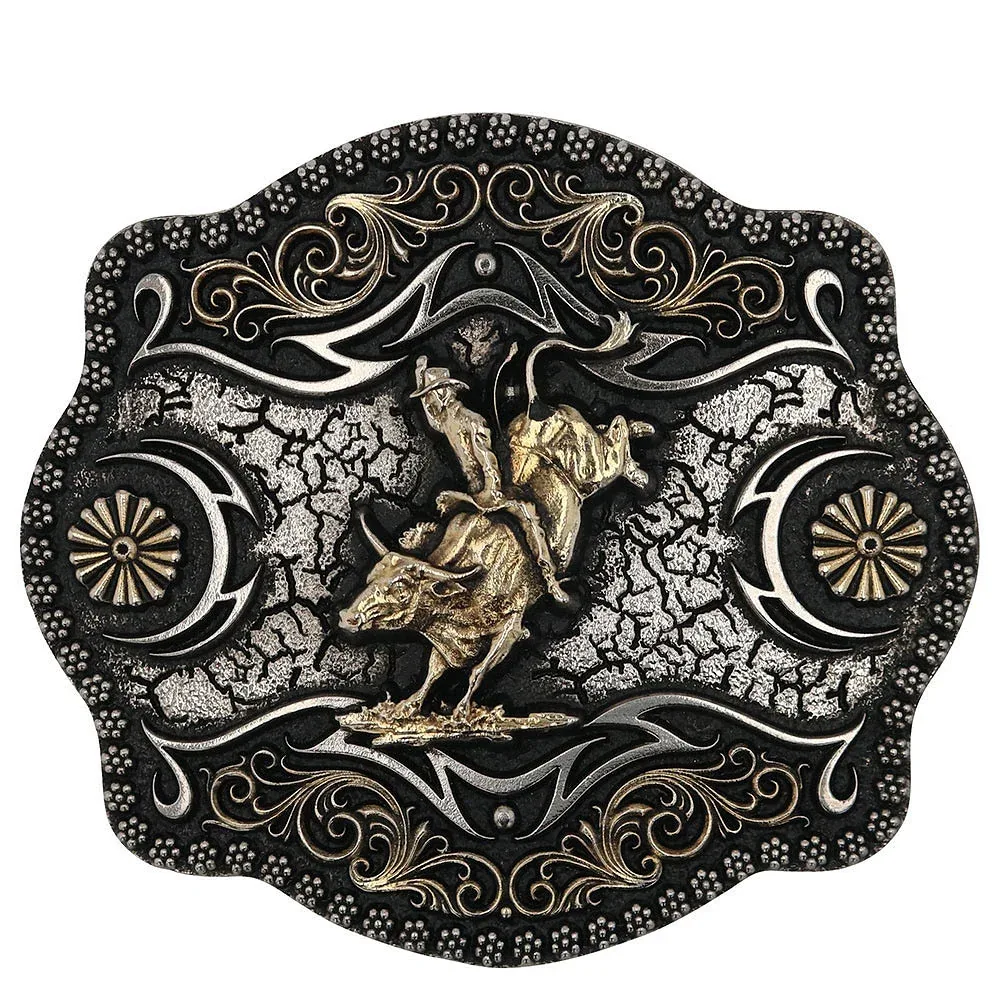 Montana Silversmiths Framed Bull Rider Attitude Buckle - Image 2