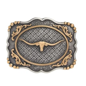 Montana Silversmiths Framed Longhorn Attitude Buckle