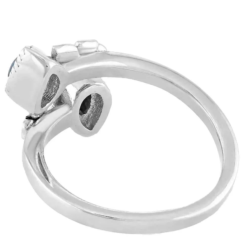 Montana Silversmiths Heirloom Petals Turquoise Wrap Ring - Image 2