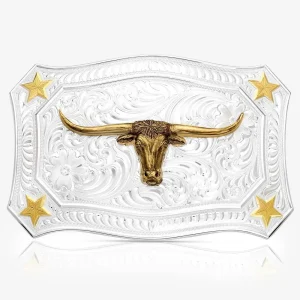 Montana Silversmiths Lone Star Legacy Buckle with Longhorn