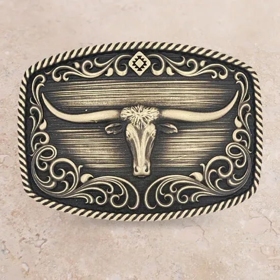 Montana Silversmiths Longhorn Legend Heritage Attitude Buckle