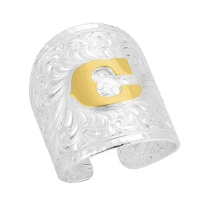 Montana Silversmiths Out West Initial C Ring