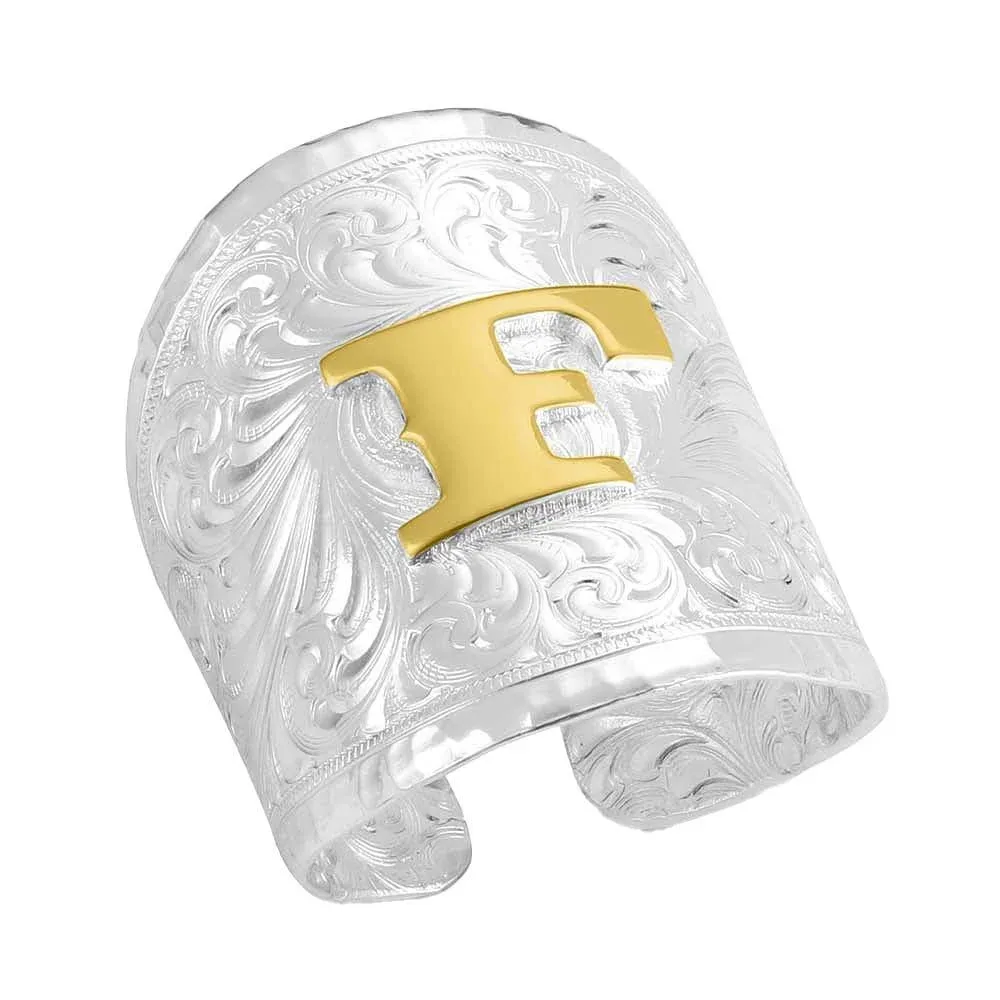 Montana Silversmiths Out West Initial F Ring
