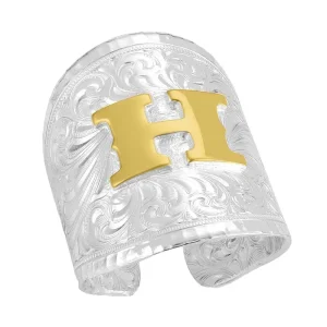 Montana Silversmiths Out West Initial H Ring