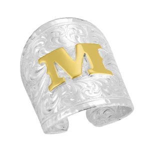 Montana Silversmiths Out West Initial M Ring