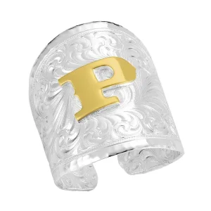 Montana Silversmiths Out West Initial P Ring