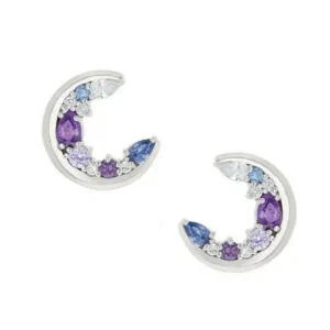 Montana Silversmiths Purple Haze Cluster Moon Earr