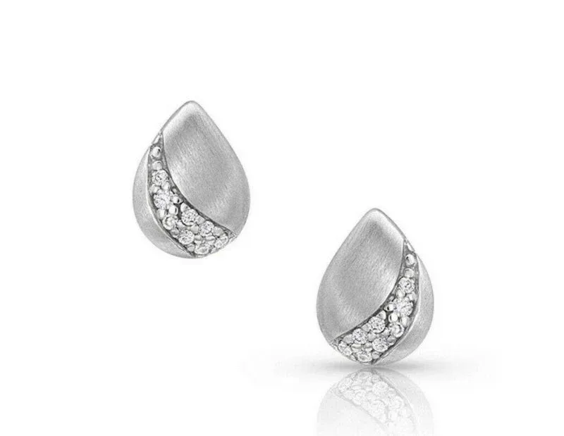 Montana Silversmiths Satin Teardrop Earrings Brush