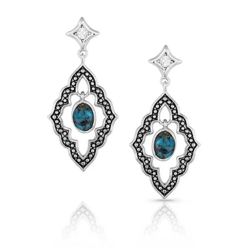 Montana Silversmiths Upon A Star Turq Earrings