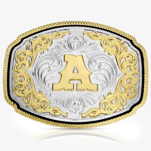 Montana Silversmiths Western A Initial Attitude Buckle