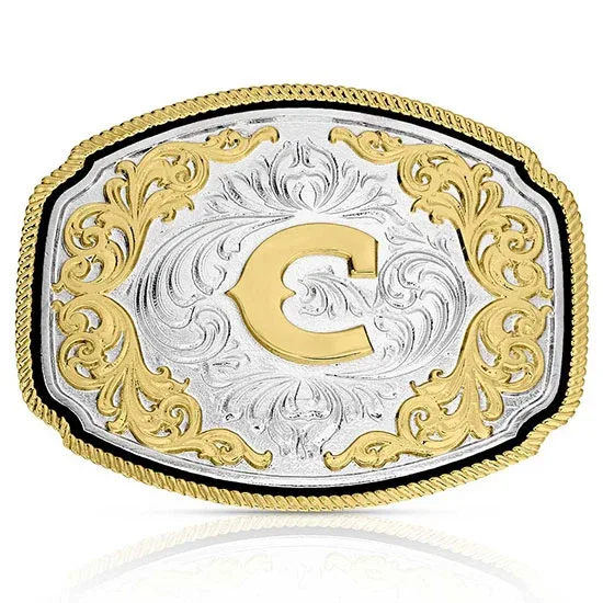 Montana Silversmiths Western Initial Attitude Buckle