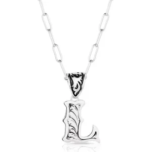 Montana Silversmiths Western Initial Necklace