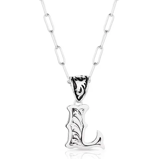 Montana Silversmiths Western Initial Necklace