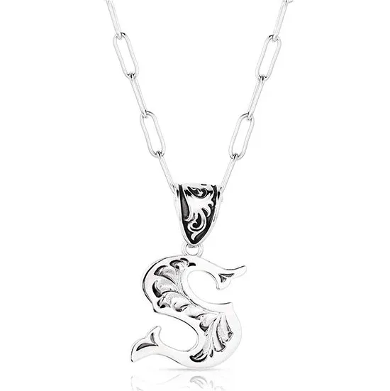 Montana Silversmiths Western Initial Necklace