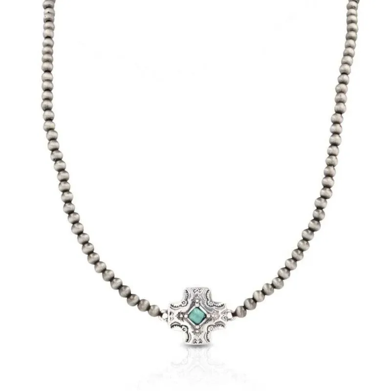 Montana SS Western Star Beaded Attitude Necklace