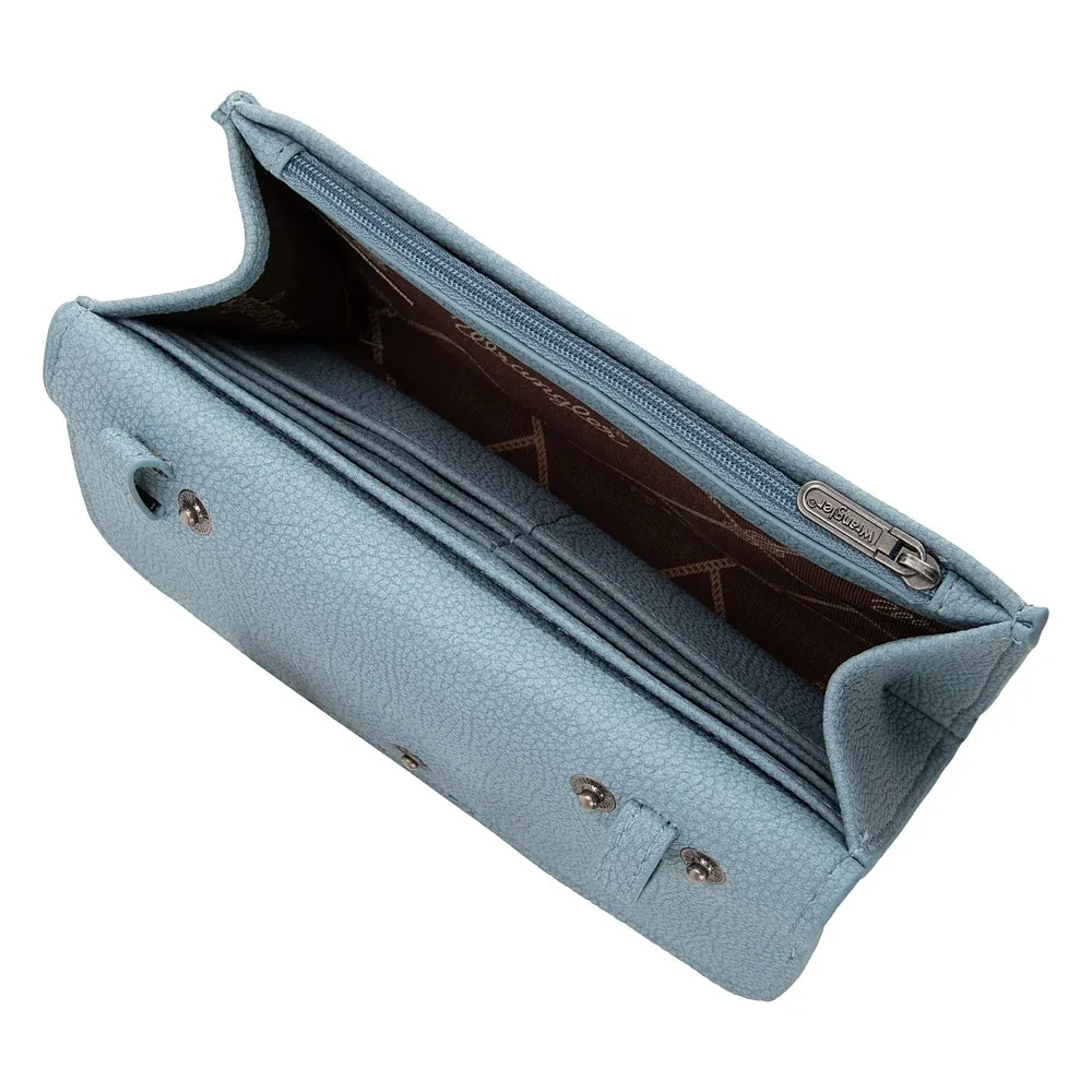 Montana West Antique Buckle Crossbody Wallet Jean Blue - Image 2