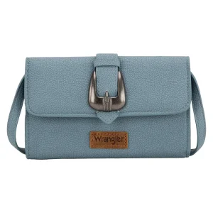 Montana West Antique Buckle Crossbody Wallet Jean Blue