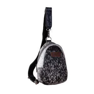 Montana West Black & White Cowhide Sling Bag