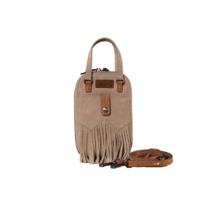 Montana West Two Tone Tan North South Mini Crossbody Bag