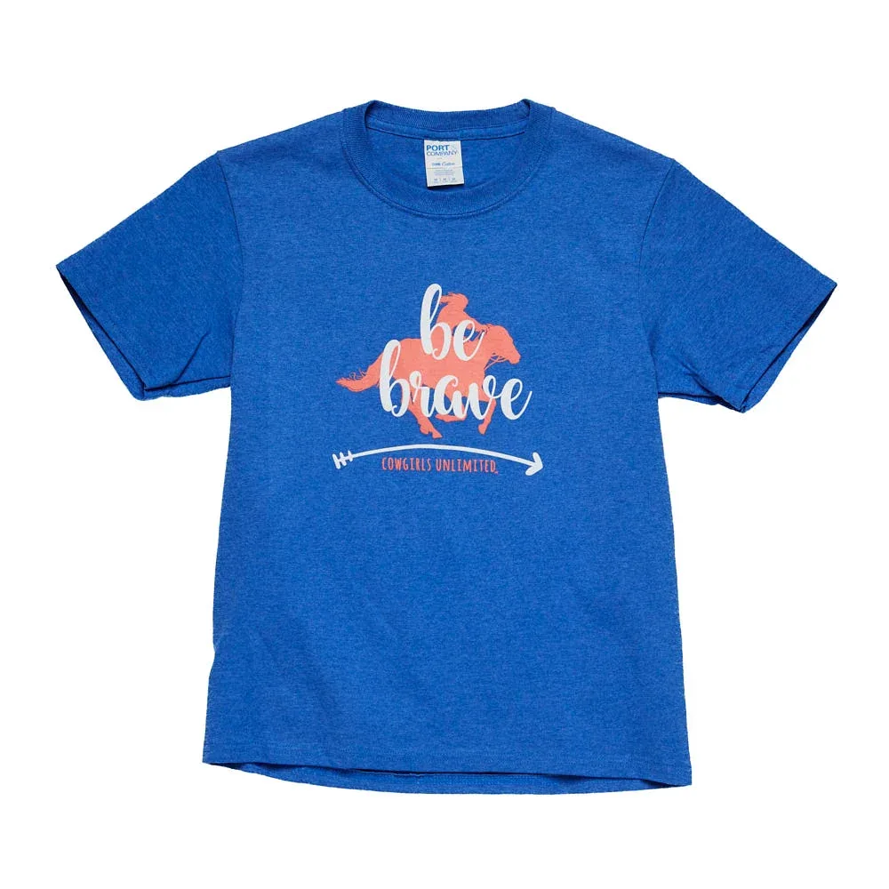 Moss Brothers Girls Royal Be Brave Tee - Image 2