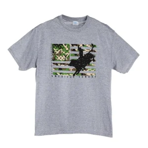 Moss Brothers Mens Grey Camo Bull Tee